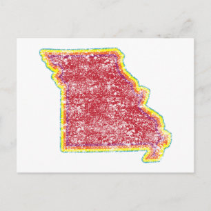 missouri-kleurgrunge briefkaart