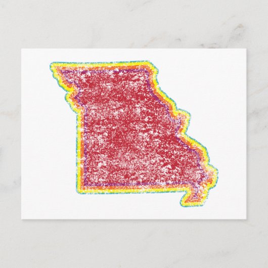 missouri-kleurgrunge briefkaart (Voorkant)