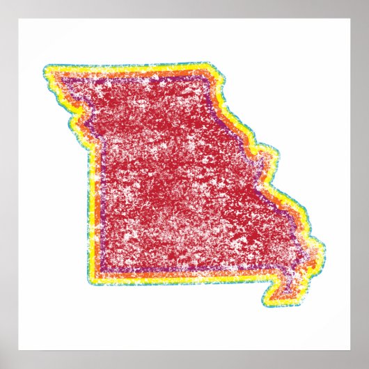 missouri-kleurgrunge poster (Voorkant)