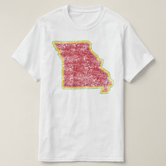missouri-kleurgrunge t-shirt (Design voorkant)