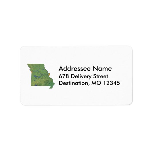 Missouri Map Address Label (Voorkant)