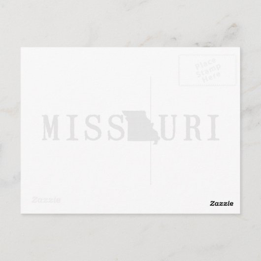 Missouri Map Geschatte Letter State Word Art Black Briefkaart (Achterkant)