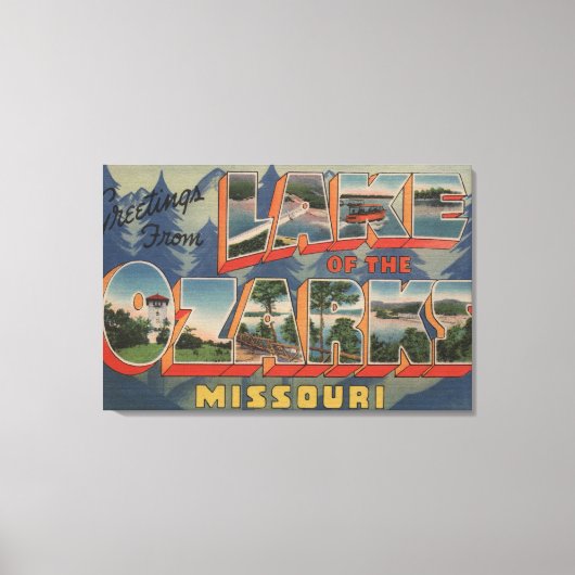 Missouri - Meer van de Ozarks 2 Canvas Afdruk (Voorkant)