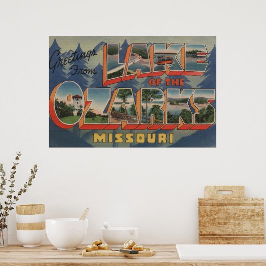 Missouri - Meer van de Ozarks 2 Poster (Keuken)