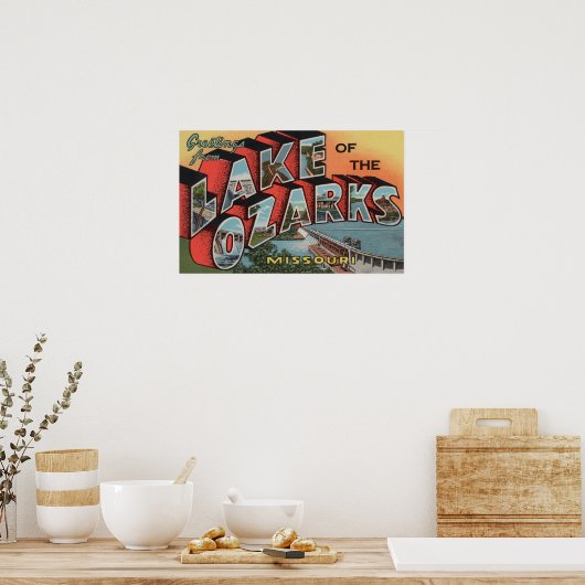 Missouri - Meer van de Ozarks Poster (Keuken)