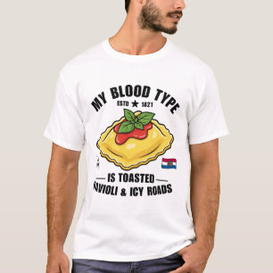 Missouri: mijn bloedtype is geroosterde ravioli t-shirt