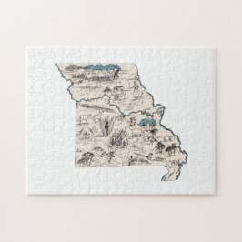 Missouri  Missourian Afbeelding Map Legpuzzel