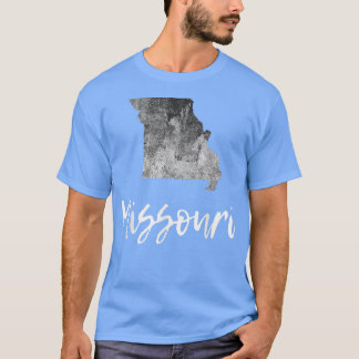 Missouri MO Map Grunge Grafische Thuisstaat T-shirt