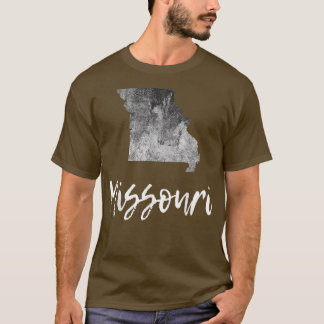 Missouri MO Map Grunge  Grafische Thuisstaat T-shirt