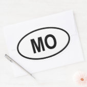 Missouri "MO" Ovale Sticker (Envelop)
