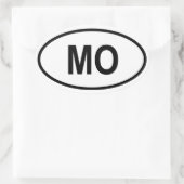 Missouri "MO" Ovale Sticker (Tas)