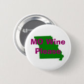 missouri, MO Wine Please, Travellyard Ronde Button 5,7 Cm (Voorkant /achterkant)