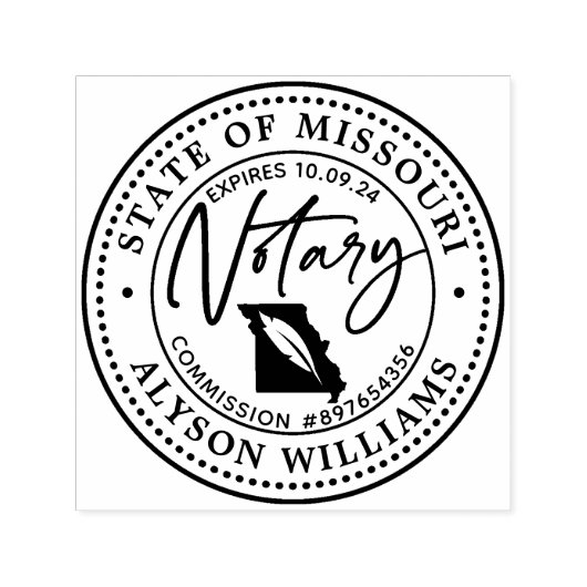 Missouri Modern Notional Public Zelfinktende Stempel (Design)