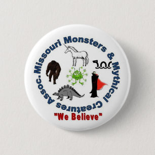 Missouri Monsters & Mythical Created Logo Ronde Button 5,7 Cm