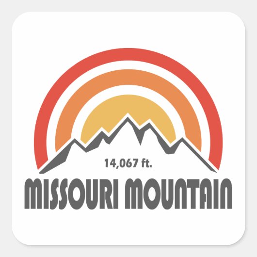 Missouri Mountain Vierkante Sticker (Voorkant)