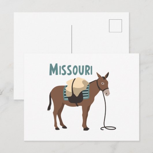 Missouri Mule Briefkaart (Voorkant / Achterkant)