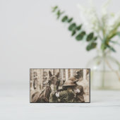 Missouri Mule in een gasmasker Afsprakenkaartje (Staand voorkant)