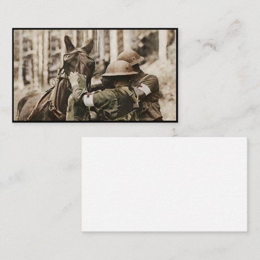 Missouri Mule in een gasmasker Afsprakenkaartje (Voorkant / Achterkant)