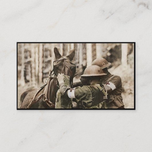 Missouri Mule in een gasmasker Afsprakenkaartje (Voorkant)