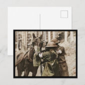 Missouri Mule in een gasmasker Feestdagenkaart (Voorkant / Achterkant)