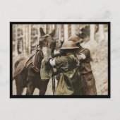 Missouri Mule in een gasmasker Feestdagenkaart (Voorkant)