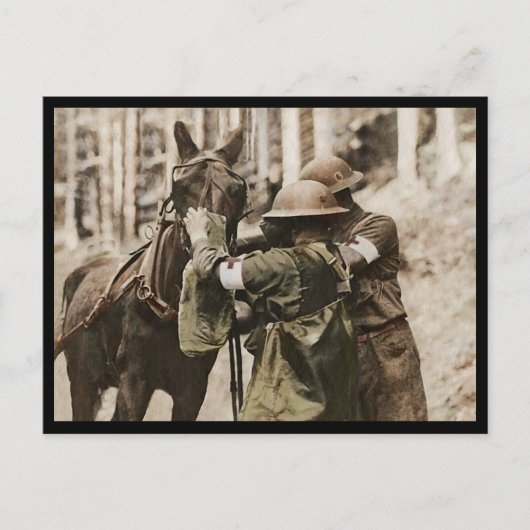 Missouri Mule in een gasmasker Feestdagenkaart (Voorkant)