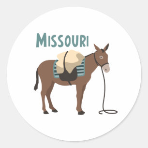 Missouri Mule Ronde Sticker