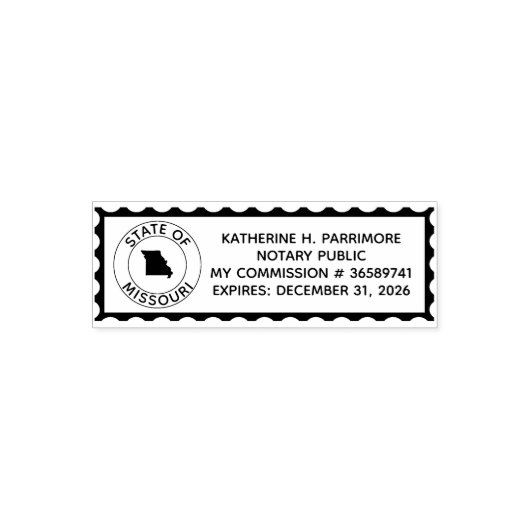 Missouri notaris openbare zelf inkt rubberen stemp  zelfinktende stempel (Design)