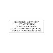 Missouri Notary Public Zelfinktende Stempel (Design)