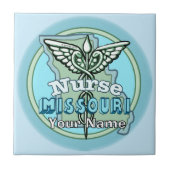 Missouri Nurse Caduceus Tile Tegeltje (Voorkant)