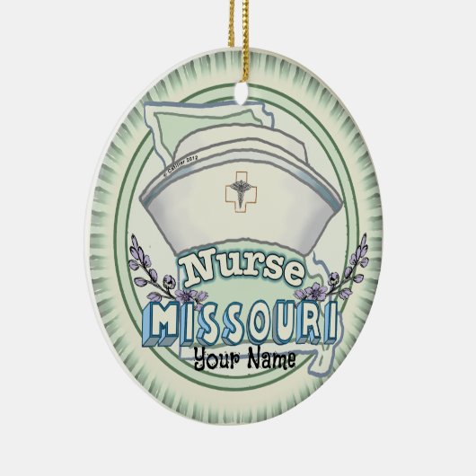Missouri Nurse Keramisch Ornament (Rechts)