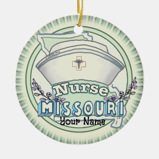 Missouri Nurse Keramisch Ornament (Voorkant)
