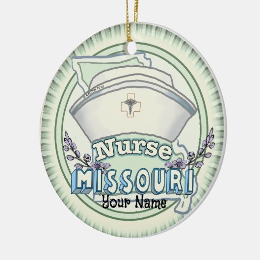 Missouri Nurse Keramisch Ornament (Links)