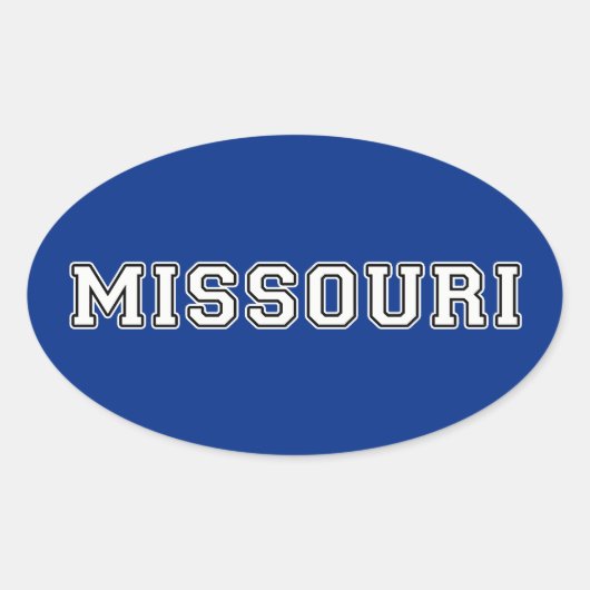 Missouri Ovale Sticker (Voorkant)