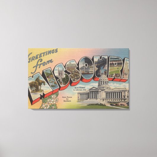 Missouri (Overheidskapitaal/Bloem) Canvas Afdruk (Voorkant)