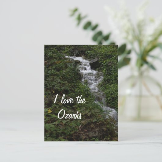 Missouri Ozark Waterfall Briefkaart (Staand voorkant)