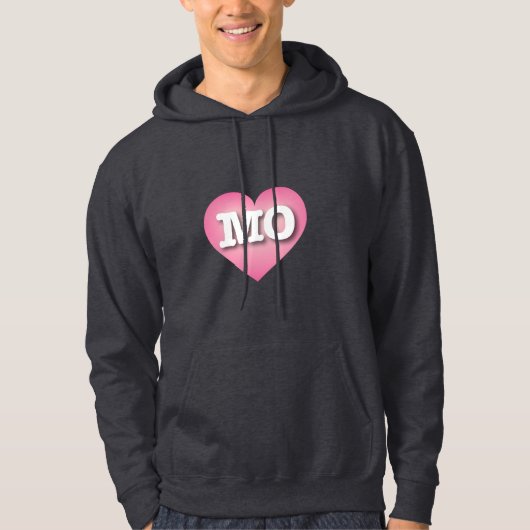 Missouri Pink Fade Heart - Ik hou van MO Hoodie (Voorkant)