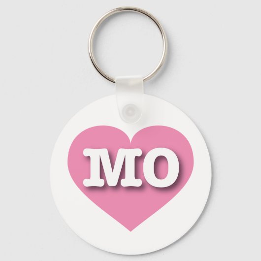 Missouri Pink Heart - Ik hou van MO Sleutelhanger (Voorkant)