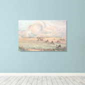 Missouri prairie vuur canvas afdruk (Insitu (Houten vloer))