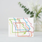 missouri pride blur briefkaart (Staand voorkant)