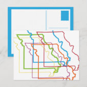 missouri pride blur briefkaart (Voorkant / Achterkant)