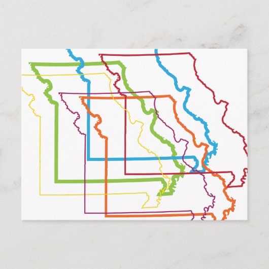 missouri pride blur briefkaart (Voorkant)