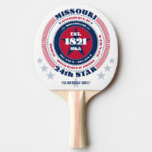 Missouri Pride Circular Typography Monogram Tafeltennisbatje (Voorkant)