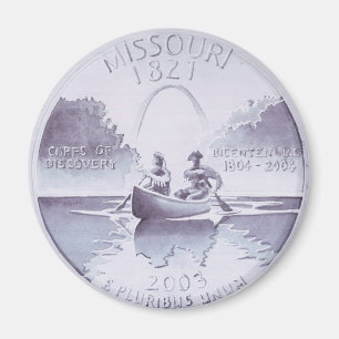 Missouri Quarter Origineel Kunstwerk Magneet