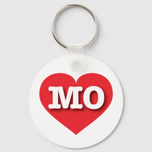 Missouri Red Heart - Ik hou van MO Sleutelhanger (Voorkant)