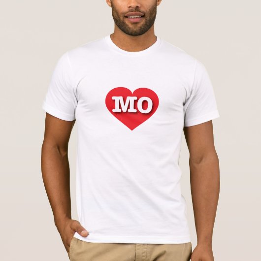 Missouri Red Heart - Ik hou van MO T-shirt (Voorkant)