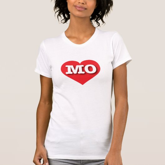 Missouri Red Heart - Ik hou van MO T-shirt (Voorkant)