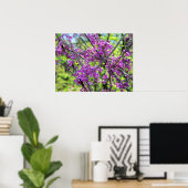 Missouri Redbud Flowering Tree Foto Poster (Thuiskantoor)
