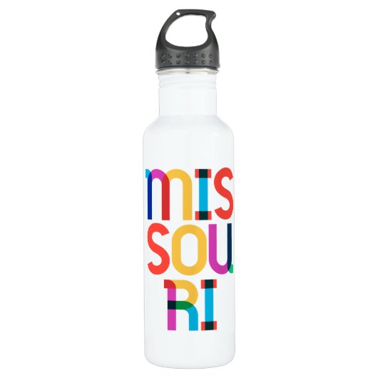 Missouri Retro  Pop Art 80s Type Waterfles (Voorkant)