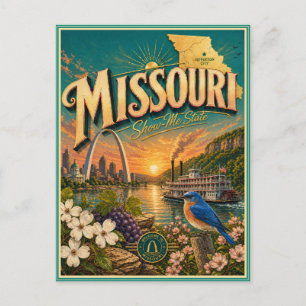 Missouri Retro Reis Souvenir Prentkaart Briefkaart